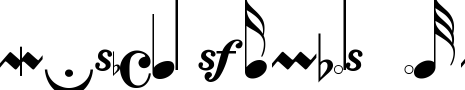 Musical Symbols Yazı tipi ücretsiz indir